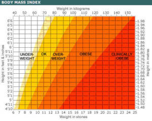 Body mass index chart